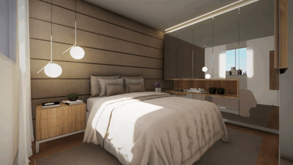 Móveis planejados em apartamentos compactos de luxo