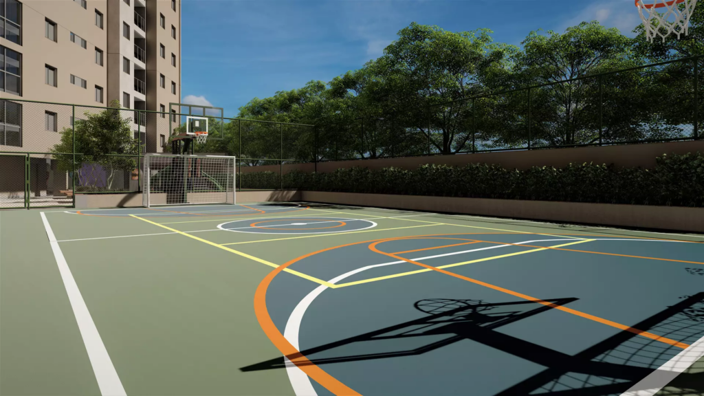 Quadra poliesportiva no condomínio