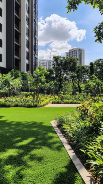 Áreas verdes no condomínio